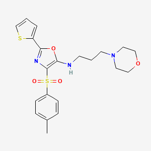 4-(4-methylphenyl)sulfonyl-N-(3-morpholin-4-ylpropyl)-2-thiophen-2-yl-1,3-oxazol-5-amine