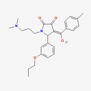 1-(3-(dimethylamino)propyl)-3-hydroxy-4-(4-methylbenzoyl)-5-(3-propoxyphenyl)-1H-pyrrol-2(5H)-one