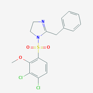 molecular formula C17H16Cl2N2O3S B288127 2-benzyl-1-[(3,4-dichloro-2-methoxyphenyl)sulfonyl]-4,5-dihydro-1H-imidazole 
