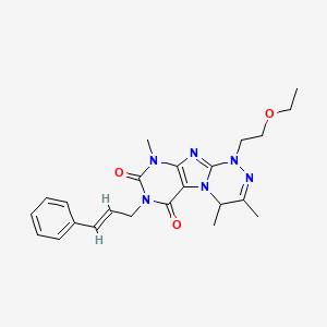 1-(2-ethoxyethyl)-3,4,9-trimethyl-7-[(E)-3-phenylprop-2-enyl]-4H-purino[8,7-c][1,2,4]triazine-6,8-dione