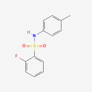 molecular formula C13H12FNO2S B2881275 2-fluoro-N-(p-tolyl)benzenesulfonamide CAS No. 612041-71-1