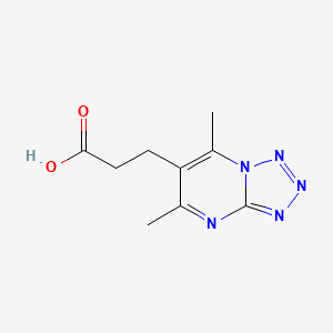 3-{Dimethyl-[1,2,3,4]tetrazolo[1,5-a]pyrimidin-6-yl}propanoic acid