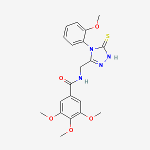 3,4,5-trimethoxy-N-[[4-(2-methoxyphenyl)-5-sulfanylidene-1H-1,2,4-triazol-3-yl]methyl]benzamide
