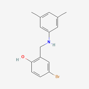 molecular formula C15H16BrNO B2881281 4-Bromo-2-{[(3,5-dimethylphenyl)amino]methyl}phenol CAS No. 1232806-17-5