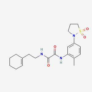 N1-(2-(cyclohex-1-en-1-yl)ethyl)-N2-(5-(1,1-dioxidoisothiazolidin-2-yl)-2-methylphenyl)oxalamide