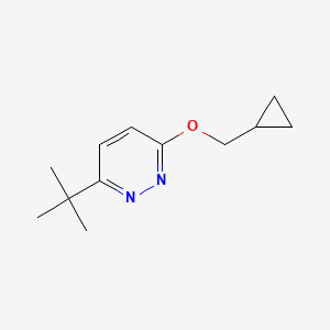 molecular formula C12H18N2O B2881296 3-Tert-butyl-6-(cyclopropylmethoxy)pyridazine CAS No. 2201244-73-5