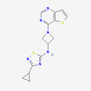 3-Cyclopropyl-N-(1-thieno[3,2-d]pyrimidin-4-ylazetidin-3-yl)-1,2,4-thiadiazol-5-amine