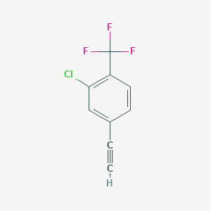 molecular formula C9H4ClF3 B2881313 2-Chloro-4-ethynyl-1-(trifluoromethyl)benzene CAS No. 2229409-91-8