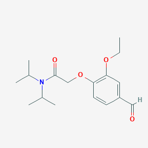 molecular formula C17H25NO4 B2881316 2-(2-乙氧基-4-甲酰苯氧基)-N,N-双(丙-2-基)乙酰胺 CAS No. 730950-99-9