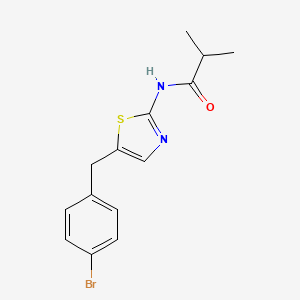 molecular formula C14H15BrN2OS B2881321 N-(5-(4-bromobenzyl)thiazol-2-yl)isobutyramide CAS No. 476292-53-2