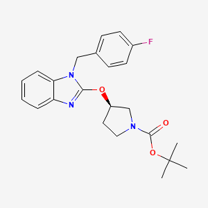 molecular formula C23H26FN3O3 B2881324 (R)-tert-Butyl 3-((1-(4-fluorobenzyl)-1H-benzo[d]imidazol-2-yl)oxy)pyrrolidine-1-carboxylate CAS No. 1354006-88-4