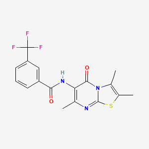 3-(trifluoromethyl)-N-(2,3,7-trimethyl-5-oxo-5H-thiazolo[3,2-a]pyrimidin-6-yl)benzamide
