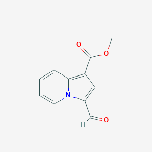 molecular formula C11H9NO3 B2881328 3-甲酰基吲哚并[1,2-a]喹啉-1-甲酸甲酯 CAS No. 2222793-63-5
