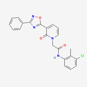 N-(3-chloro-2-methylphenyl)-2-[2-oxo-3-(3-phenyl-1,2,4-oxadiazol-5-yl)pyridin-1(2H)-yl]acetamide