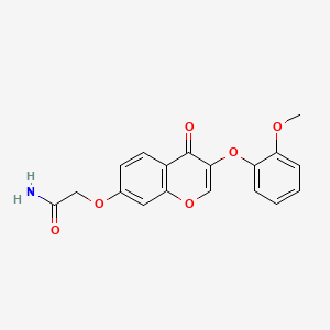 2-{[3-(2-methoxyphenoxy)-4-oxo-4H-chromen-7-yl]oxy}acetamide