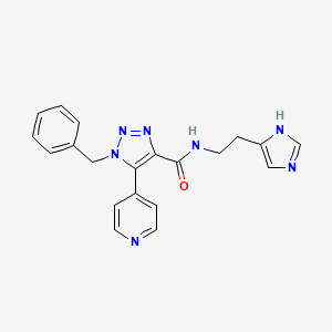 1-benzyl-N-[2-(1H-imidazol-4-yl)ethyl]-5-pyridin-4-yl-1H-1,2,3-triazole-4-carboxamide