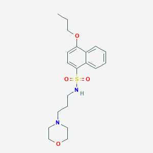 molecular formula C20H28N2O4S B288134 N-[3-(4-morpholinyl)propyl]-4-propoxy-1-naphthalenesulfonamide 