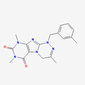 molecular formula C18H20N6O2 B2881344 3,7,9-trimethyl-1-(3-methylbenzyl)-7,9-dihydro-[1,2,4]triazino[3,4-f]purine-6,8(1H,4H)-dione CAS No. 898440-30-7