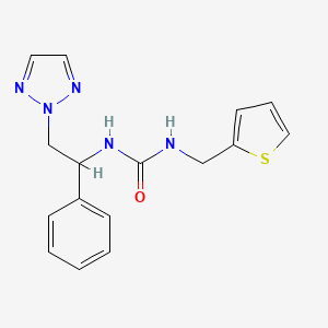 1-(1-phenyl-2-(2H-1,2,3-triazol-2-yl)ethyl)-3-(thiophen-2-ylmethyl)urea
