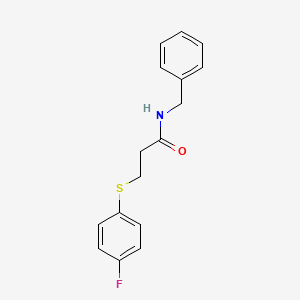 N-benzyl-3-(4-fluorophenyl)sulfanylpropanamide
