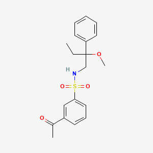 molecular formula C19H23NO4S B2881366 3-acetyl-N-(2-methoxy-2-phenylbutyl)benzenesulfonamide CAS No. 1797887-03-6