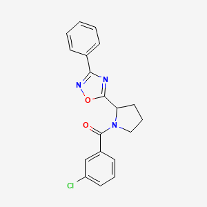 5-[1-(3-Chlorobenzoyl)pyrrolidin-2-yl]-3-phenyl-1,2,4-oxadiazole