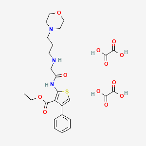 Ethyl 2-(2-((3-morpholinopropyl)amino)acetamido)-4-phenylthiophene-3-carboxylate dioxalate