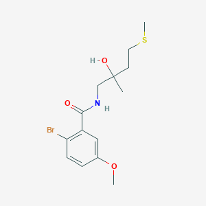 molecular formula C14H20BrNO3S B2881387 2-bromo-N-(2-hydroxy-2-methyl-4-(methylthio)butyl)-5-methoxybenzamide CAS No. 1396870-88-4
