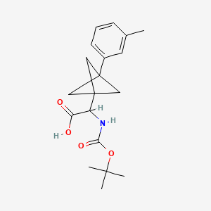 2-[3-(3-Methylphenyl)-1-bicyclo[1.1.1]pentanyl]-2-[(2-methylpropan-2-yl)oxycarbonylamino]acetic acid