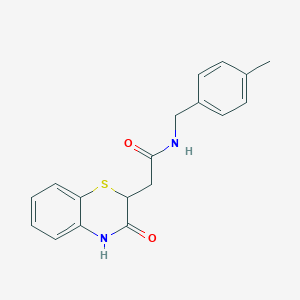 molecular formula C18H18N2O2S B2881391 N-(4-methylbenzyl)-2-(3-oxo-3,4-dihydro-2H-1,4-benzothiazin-2-yl)acetamide CAS No. 860611-81-0
