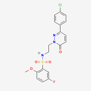 N-(2-(3-(4-chlorophenyl)-6-oxopyridazin-1(6H)-yl)ethyl)-5-fluoro-2-methoxybenzenesulfonamide