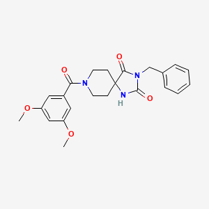 molecular formula C23H25N3O5 B2881401 3-苄基-8-(3,5-二甲氧基苯甲酰)-1,3,8-三氮螺[4.5]癸烷-2,4-二酮 CAS No. 923146-45-6