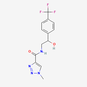 molecular formula C13H13F3N4O2 B2881403 N-(2-hydroxy-2-(4-(trifluoromethyl)phenyl)ethyl)-1-methyl-1H-1,2,3-triazole-4-carboxamide CAS No. 2034266-13-0