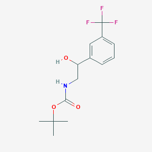 molecular formula C14H18F3NO3 B2881405 tert-butyl N-[2-hydroxy-2-[3-(trifluoromethyl)phenyl]ethyl]carbamate CAS No. 1187984-03-7