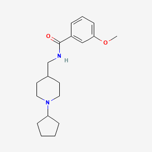 N-((1-cyclopentylpiperidin-4-yl)methyl)-3-methoxybenzamide