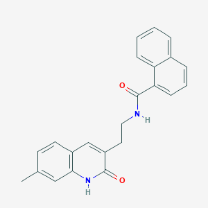 molecular formula C23H20N2O2 B2881414 N-[2-(7-methyl-2-oxo-1H-quinolin-3-yl)ethyl]naphthalene-1-carboxamide CAS No. 851404-93-8