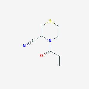 molecular formula C8H10N2OS B2881415 4-Prop-2-enoylthiomorpholine-3-carbonitrile CAS No. 2224517-04-6