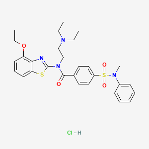 N-(2-(diethylamino)ethyl)-N-(4-ethoxybenzo[d]thiazol-2-yl)-4-(N-methyl-N-phenylsulfamoyl)benzamide hydrochloride