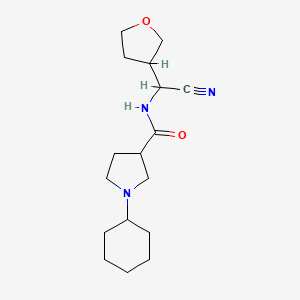 N-[cyano(oxolan-3-yl)methyl]-1-cyclohexylpyrrolidine-3-carboxamide
