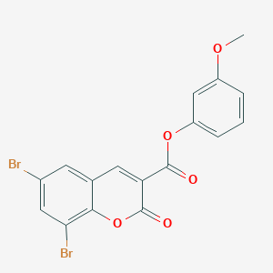 molecular formula C17H10Br2O5 B2881425 3-methoxyphenyl 6,8-dibromo-2-oxo-2H-chromene-3-carboxylate CAS No. 313267-07-1