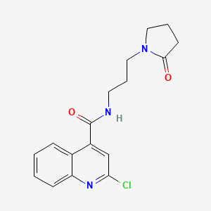 2-chloro-N-[3-(2-oxopyrrolidin-1-yl)propyl]quinoline-4-carboxamide