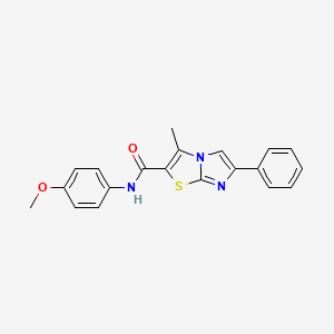 molecular formula C20H17N3O2S B2881429 N-(4-methoxyphenyl)-3-methyl-6-phenylimidazo[2,1-b][1,3]thiazole-2-carboxamide CAS No. 852133-50-7