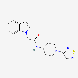 N-(1-(1,2,5-thiadiazol-3-yl)piperidin-4-yl)-2-(1H-indol-1-yl)acetamide