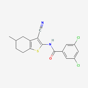 3,5-dichloro-N-(3-cyano-5-methyl-4,5,6,7-tetrahydro-1-benzothiophen-2-yl)benzamide