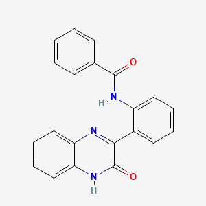 molecular formula C21H15N3O2 B2881440 N-(2-(3-Hydroxy-2-quinoxalinyl)phenyl)benzamide CAS No. 93065-25-9