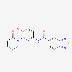 N-(4-methoxy-3-(2-oxopiperidin-1-yl)phenyl)benzo[c][1,2,5]thiadiazole-5-carboxamide