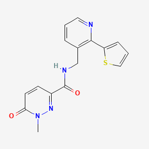 1-methyl-6-oxo-N-((2-(thiophen-2-yl)pyridin-3-yl)methyl)-1,6-dihydropyridazine-3-carboxamide