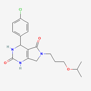4-(4-chlorophenyl)-6-(3-isopropoxypropyl)-3,4,6,7-tetrahydro-1H-pyrrolo[3,4-d]pyrimidine-2,5-dione