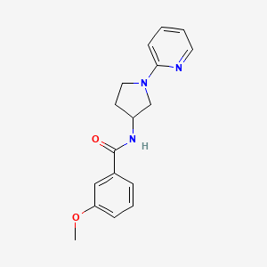 molecular formula C17H19N3O2 B2881462 3-methoxy-N-(1-(pyridin-2-yl)pyrrolidin-3-yl)benzamide CAS No. 1798485-20-7
