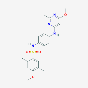 4-methoxy-N-(4-((6-methoxy-2-methylpyrimidin-4-yl)amino)phenyl)-2,5-dimethylbenzenesulfonamide